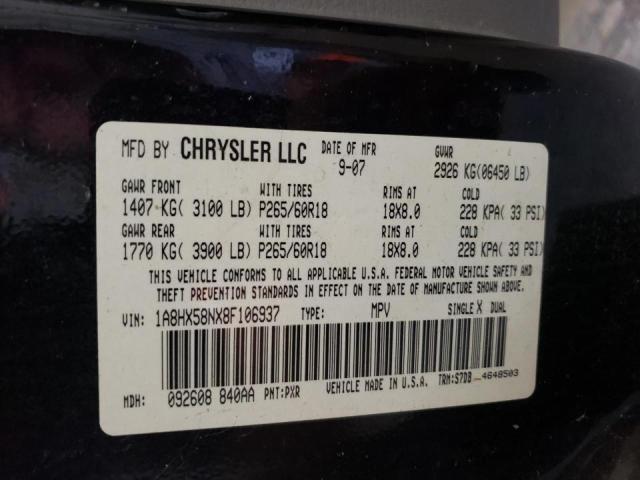 Photo 10 from auction – 2008 CHRYSLER ASPEN LIMI with VIN 1A8HX58NX8F106937