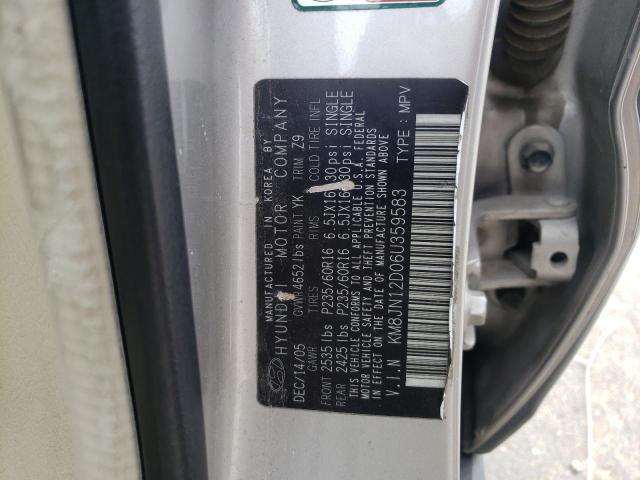 Photo 10 from auction – 2006 HYUNDAI TUCSON GLS with VIN KM8JN12D06U359583
