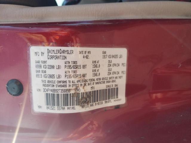 Photo 10 from auction – 2002 CHRYSLER PT CRUISER with VIN 3C4FY48B92T356856