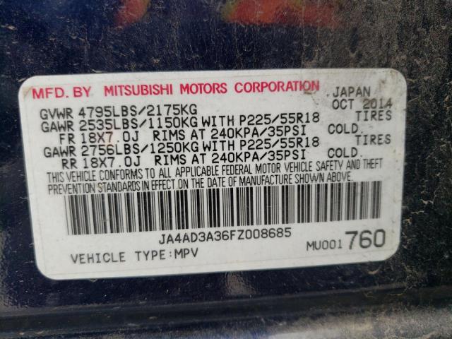Photo 10 from auction – 2015 MITSUBISHI OUTLANDER with VIN JA4AD3A36FZ008685