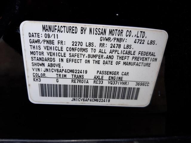Photo 10 from auction – 2012 INFINITI G37 BASE with VIN JN1CV6AP4CM622419