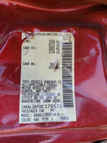 Photo 10 from auction – 2013 NISSAN ALTIMA 2.5 with VIN 1N4AL3AP5DC170521