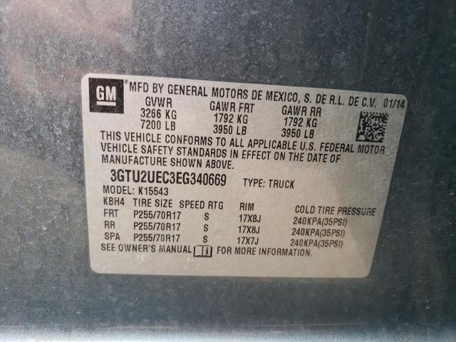 Photo 10 from auction – 2014 GMC SIERRA K15 with VIN 3GTU2UEC3EG340669