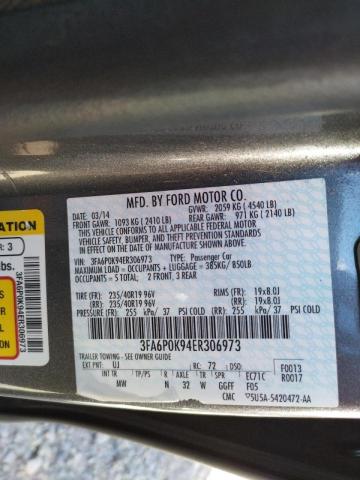 Photo 10 from auction – 2014 FORD FUSION TIT with VIN 3FA6P0K94ER306973