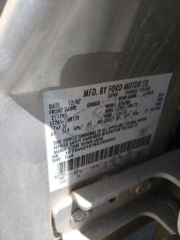 Photo 10 from auction – 2008 FORD F250 SUPER with VIN 1FTSW21578ED05555