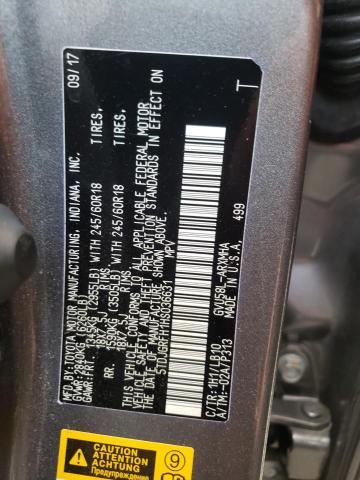 Photo 10 from auction – 2017 TOYOTA HIGHLANDER with VIN 5TDJGRFH1HS036631