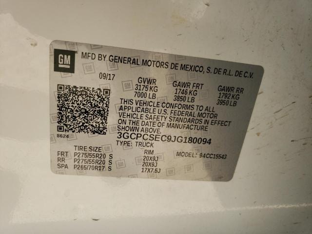 Photo 10 from auction – 2018 CHEVROLET SILVERADO with VIN 3GCPCSEC9JG180094