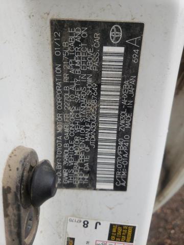 Photo 10 from auction – 2012 TOYOTA PRIUS with VIN JTDKN3DU2C5387649