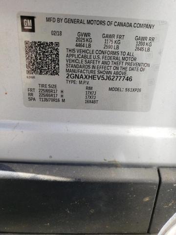Photo 10 from auction – 2018 CHEVROLET EQUINOX LS with VIN 2GNAXHEV5J6277746