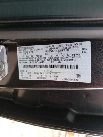 Photo 10 from auction – 2018 FORD ESCAPE SEL with VIN 1FMCU0HD2JUC46398