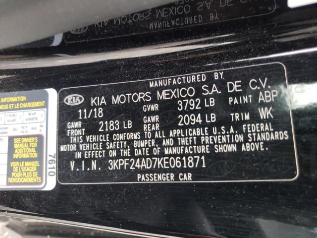 Photo 10 from auction – 2019 KIA FORTE FE with VIN 3KPF24AD7KE061871