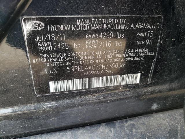 Photo 10 from auction – 2012 HYUNDAI SONATA GLS with VIN 5NPEB4AC7CH335036