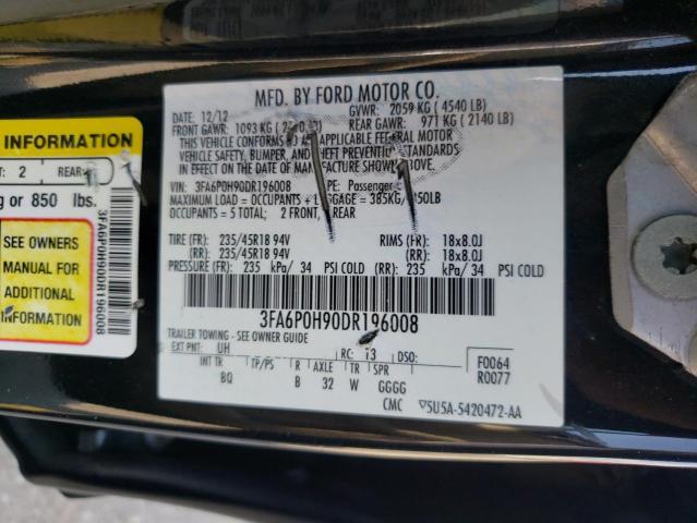Photo 10 from auction – 2013 FORD FUSION SE with VIN 3FA6P0H90DR196008