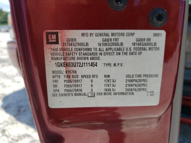 Photo 10 from auction – 2002 GMC DENALI with VIN 1GKEK63U72J111454