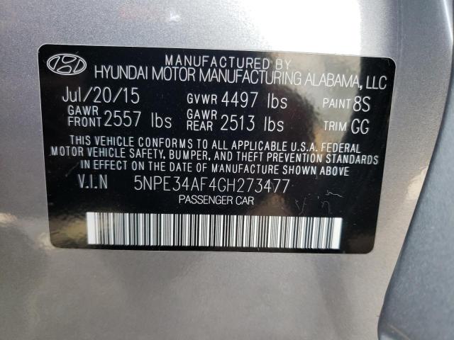 Photo 10 from auction – 2016 HYUNDAI SONATA SPO with VIN 5NPE34AF4GH273477