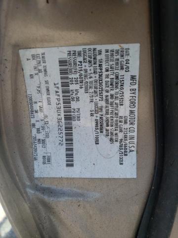 Photo 10 from auction – 2003 FORD TAURUS SE with VIN 1FAFP53UX3G225772