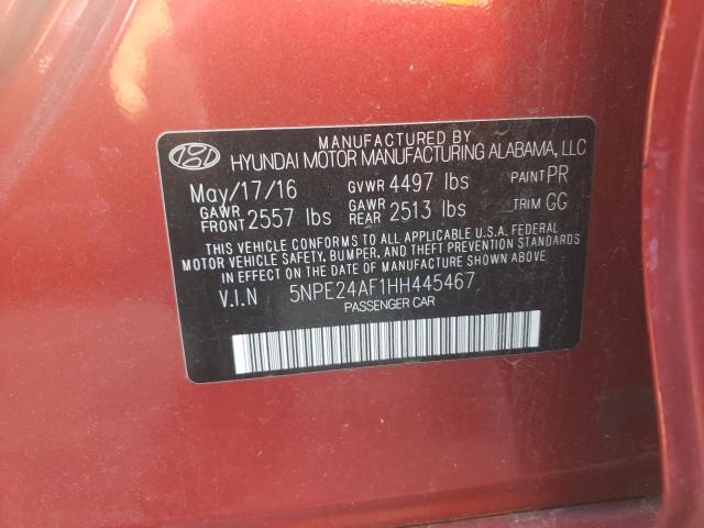 Photo 10 from auction – 2017 HYUNDAI SONATA SE with VIN 5NPE24AF1HH445467
