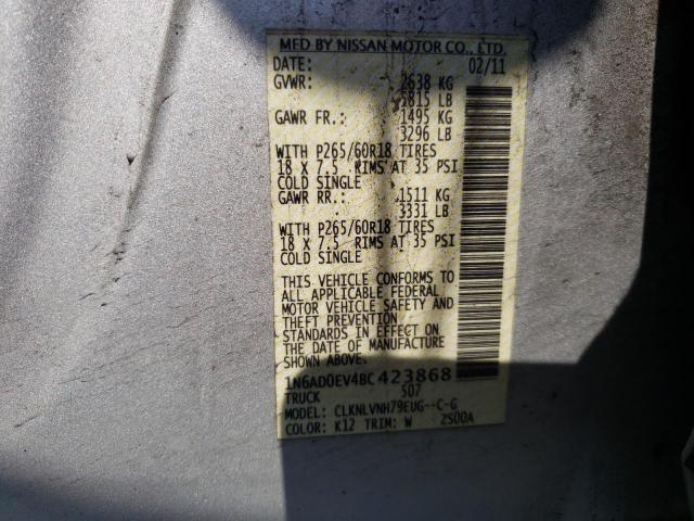 Photo 10 from auction – 2011 NISSAN FRONTIER S with VIN 1N6AD0EV4BC423868