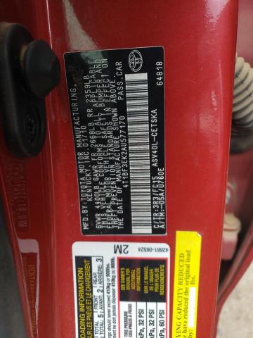 Photo 10 from auction – 2010 TOYOTA CAMRY BASE with VIN 4T1BF3EK2AU577170