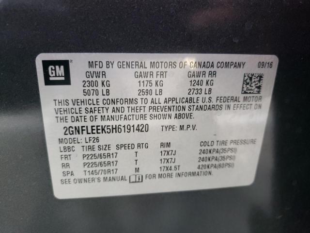 Photo 10 from auction – 2017 CHEVROLET EQUINOX LS with VIN 2GNFLEEK5H6191420