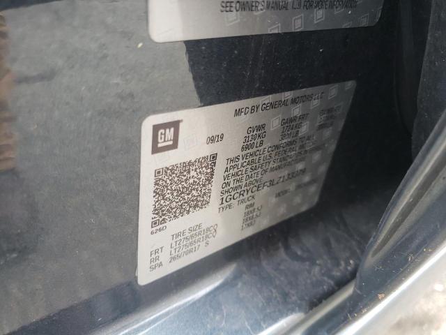 Photo 10 from auction – 2020 CHEVROLET SILVERADO with VIN 1GCRYCEF3LZ133379