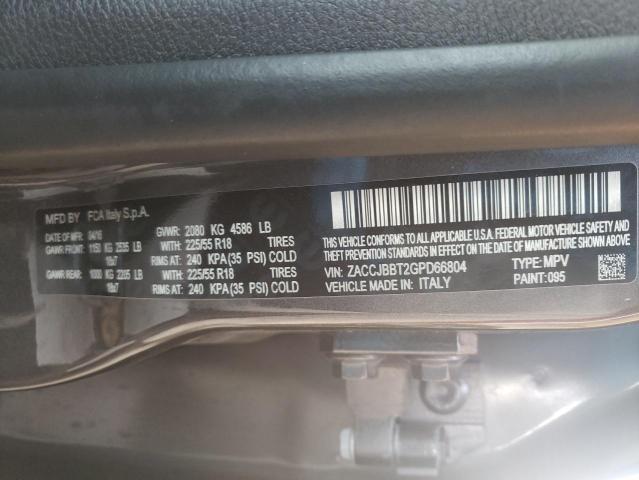 Photo 10 from auction – 2016 JEEP RENEGADE L with VIN ZACCJBBT2GPD66804