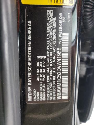 Photo 10 from auction – 2013 BMW X1 SDRIVE2 with VIN WBAVM1C52DVW41955