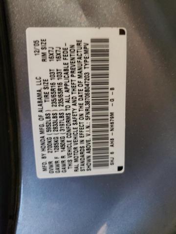 Photo 10 from auction – 2006 HONDA ODYSSEY EX with VIN 5FNRL38706B047203