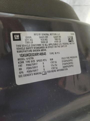 Photo 10 from auction – 2010 GMC YUKON SLT with VIN 1GKUKCE02AR148643