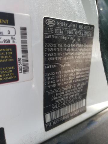 Photo 10 from auction – 2016 LAND ROVER RANGE ROVE with VIN SALGS3EF2GA275180