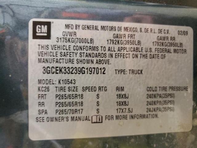 Photo 10 from auction – 2009 CHEVROLET SILVERADO with VIN 3GCEK33239G197012