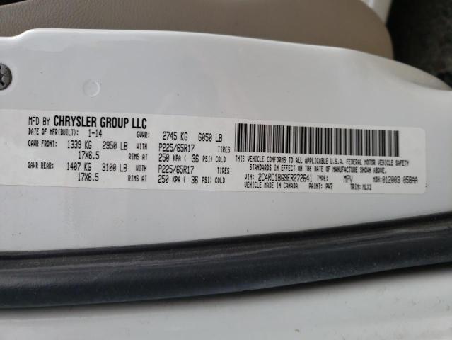 Photo 10 from auction – 2014 CHRYSLER TOWN & COU with VIN 2C4RC1BG9ER272641