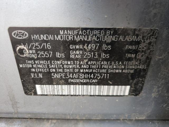 Photo 10 from auction – 2017 HYUNDAI SONATA SPO with VIN 5NPE34AF8HH475711