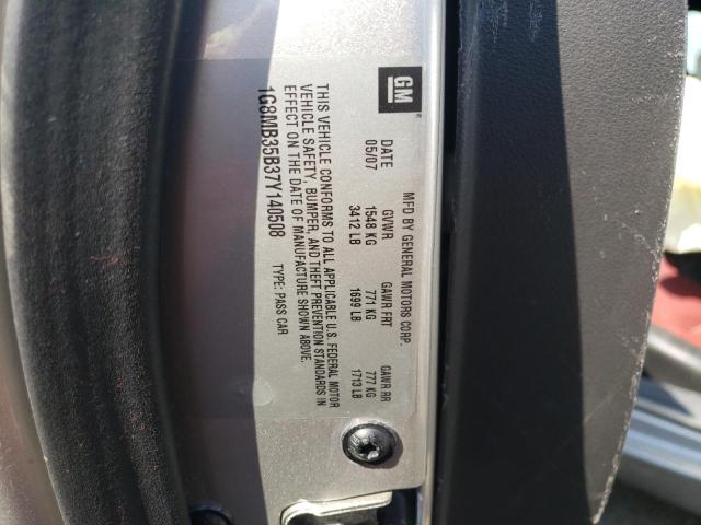 Photo 10 from auction – 2007 SATURN SKY with VIN 1G8MB35B37Y140508