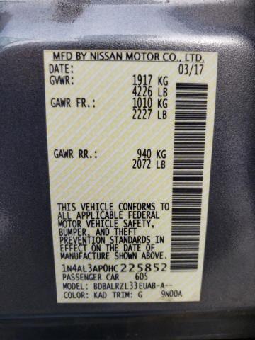 Photo 10 from auction – 2017 NISSAN ALTIMA 2.5 with VIN 1N4AL3AP0HC225852