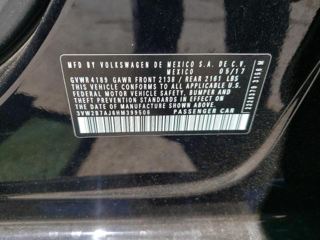 Photo 10 from auction – 2017 VOLKSWAGEN JETTA S with VIN 3VW2B7AJ6HM399506
