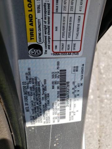 Photo 10 from auction – 2012 FORD FUSION S with VIN 3FAHP0GA7CR372698
