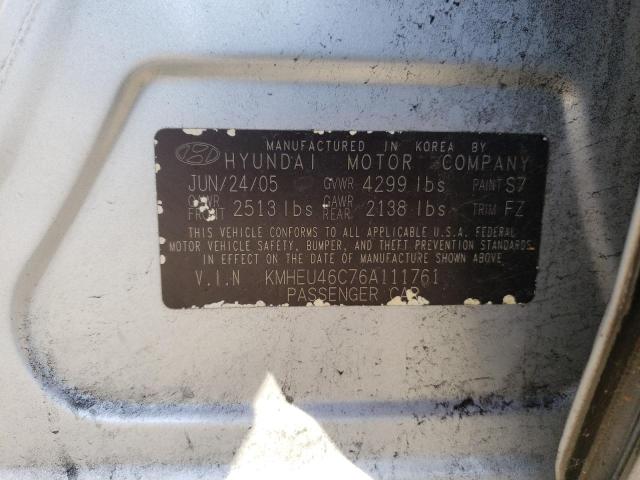 Photo 10 from auction – 2006 HYUNDAI SONATA GLS with VIN KMHEU46C76A111761