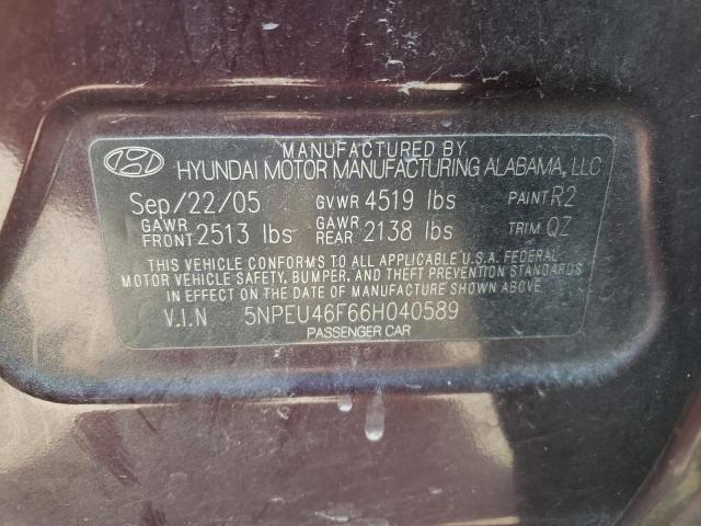 Photo 10 from auction – 2006 HYUNDAI SONATA GLS with VIN 5NPEU46F66H040589