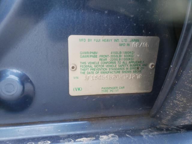 Photo 10 from auction – 2007 SUBARU FORESTER 2 with VIN JF1SG65627H721278