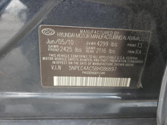 Photo 10 from auction – 2011 HYUNDAI SONATA SE with VIN 5NPEC4AC5BH086697