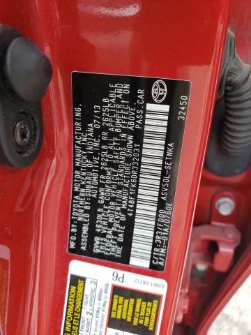 Photo 10 from auction – 2013 TOYOTA CAMRY L with VIN 4T4BF1FK6DR332031