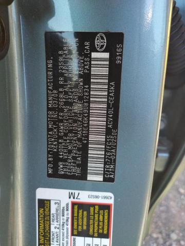 Photo 10 from auction – 2009 TOYOTA CAMRY BASE with VIN 4T1BE46K49U812834