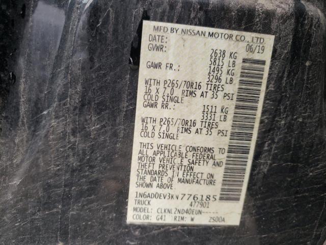 Photo 10 from auction – 2019 NISSAN FRONTIER S with VIN 1N6AD0EV3KN776185