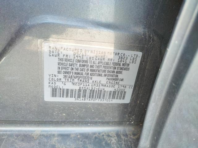 Photo 10 from auction – 2015 NISSAN SENTRA S with VIN 3N1AB7AP0FY337014