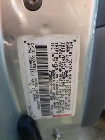 Photo 10 from auction – 2000 TOYOTA CAMRY CE with VIN JT2BG22K8Y0467296