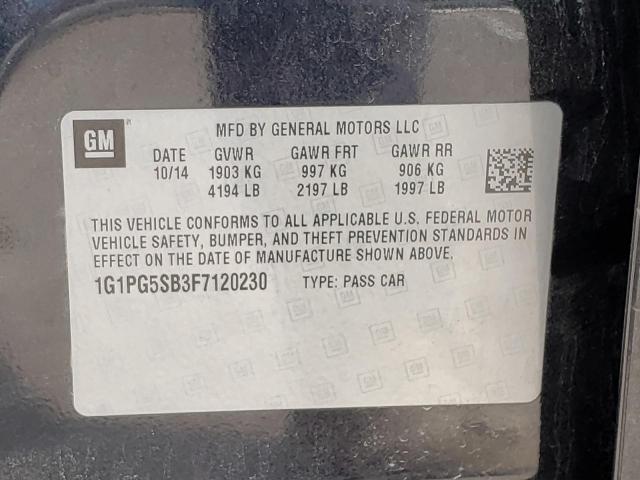 Photo 10 from auction – 2015 CHEVROLET CRUZE LTZ with VIN 1G1PG5SB3F7120230