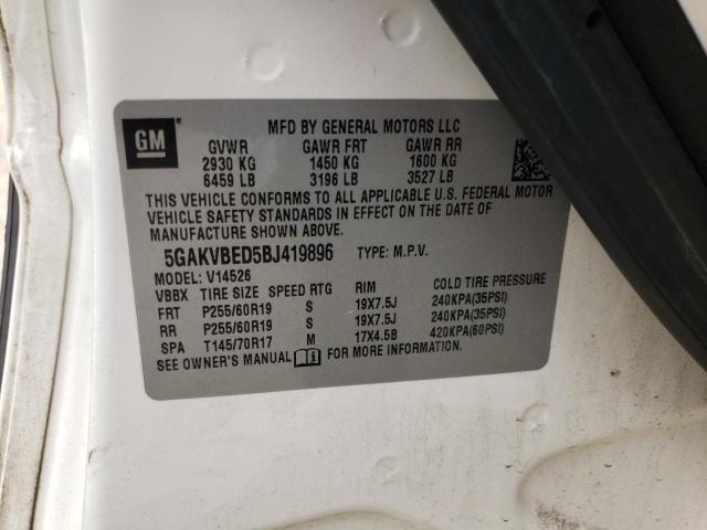 Photo 10 from auction – 2011 BUICK ENCLAVE CX with VIN 5GAKVBED5BJ419896