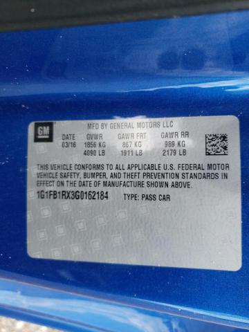 Photo 10 from auction – 2016 CHEVROLET CAMARO LT with VIN 1G1FB1RX3G0162184