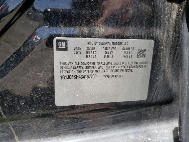 Photo 10 from auction – 2012 CHEVROLET SONIC LT with VIN 1G1JC6SH4C4167260